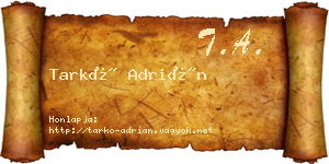 Tarkó Adrián névjegykártya